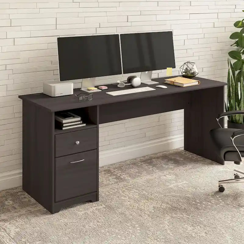 72W Home Office Computer Desk with Drawers by