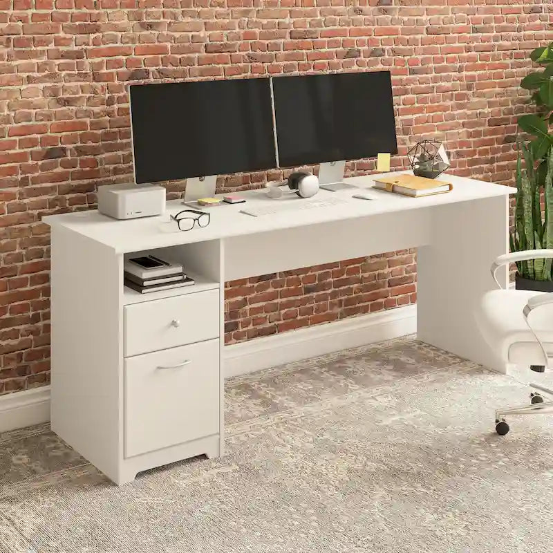 72W Home Office Computer Desk with Drawers by