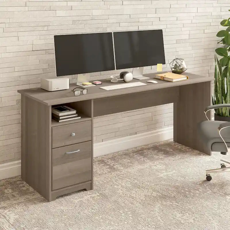 72W Home Office Computer Desk with Drawers by