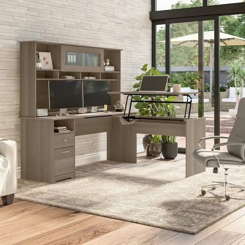72W Home Office Computer Desk with Drawers by