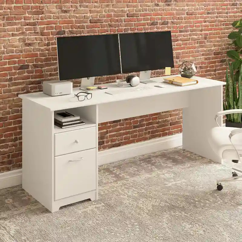 72W Home Office Computer Desk with Drawers by