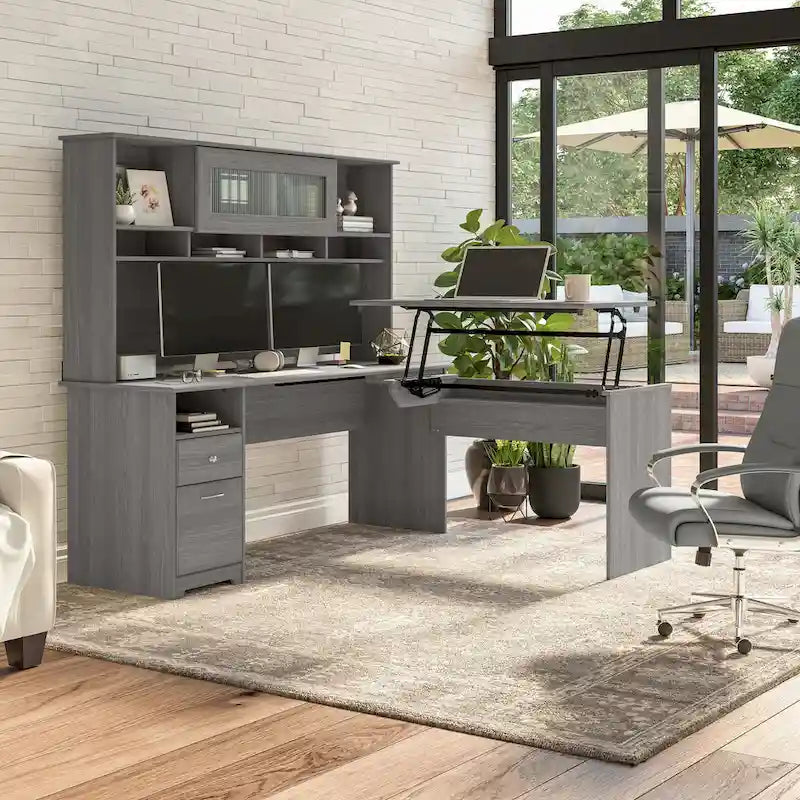 72W Home Office Computer Desk with Drawers by