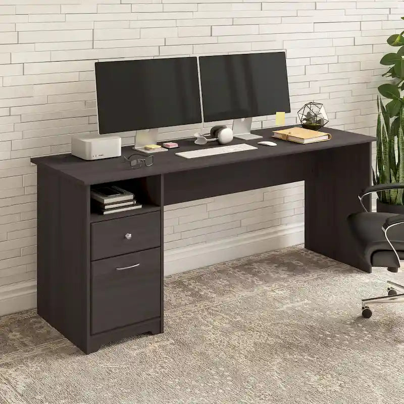 72W Home Office Computer Desk with Drawers by