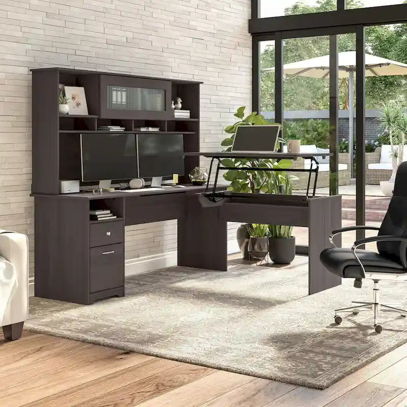 72W Home Office Computer Desk with Drawers by