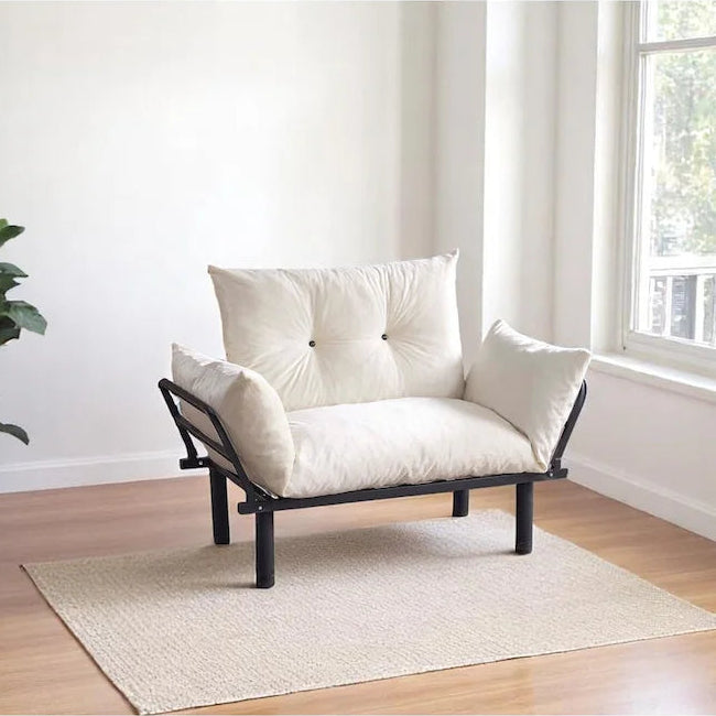 Metal Frame Loveseat With Removable Cushions