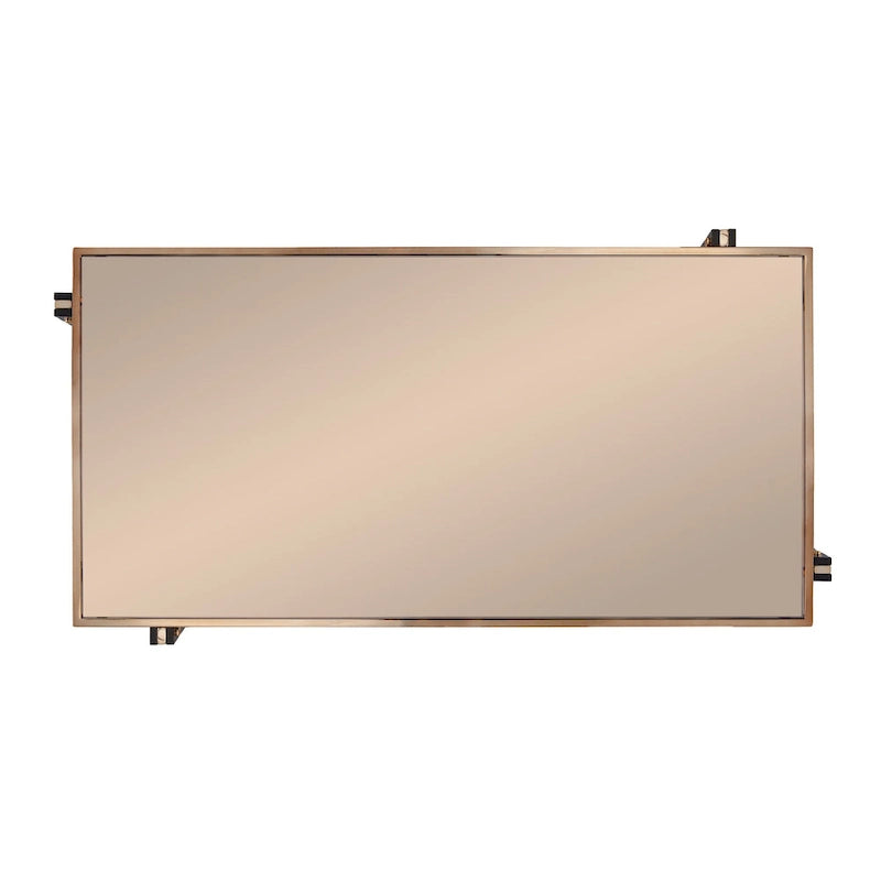 Champagne Metal with Smoked Mirror Coffee Table