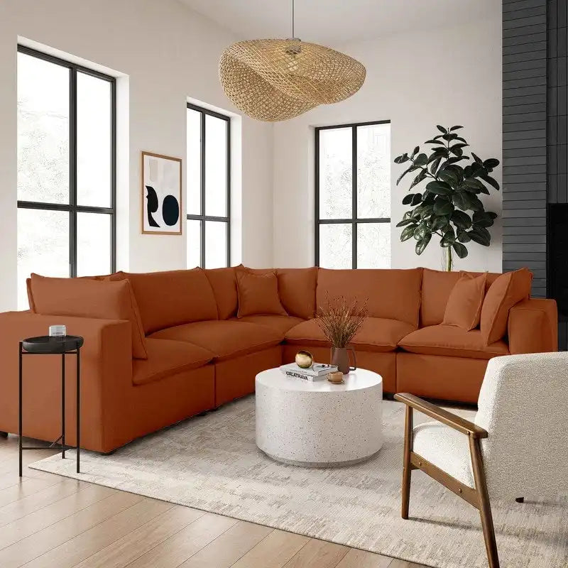 Modular 5 Piece L-Sectional