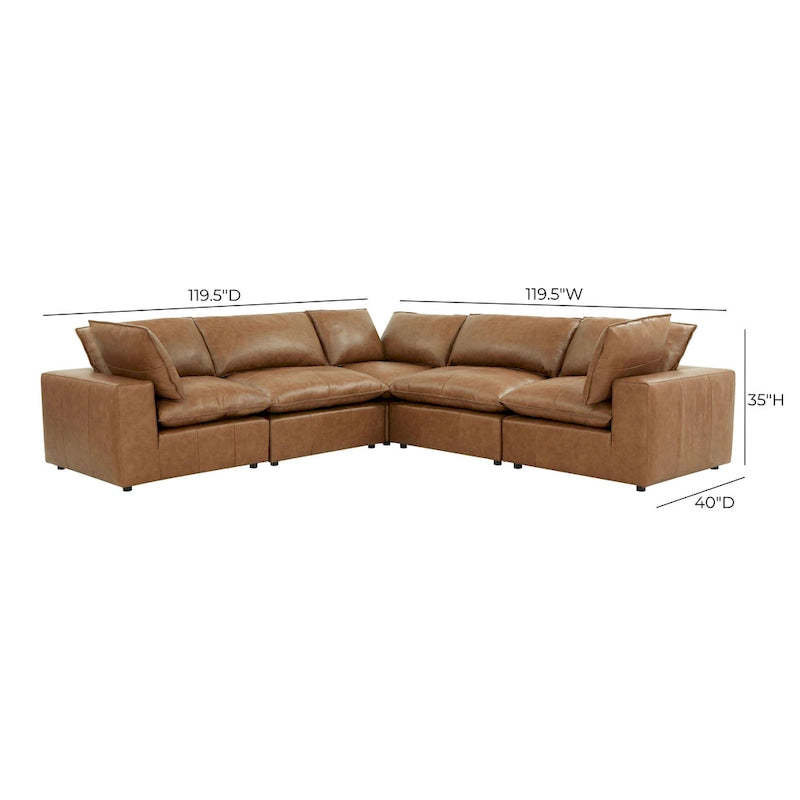 Modular 5 Piece L-Sectional