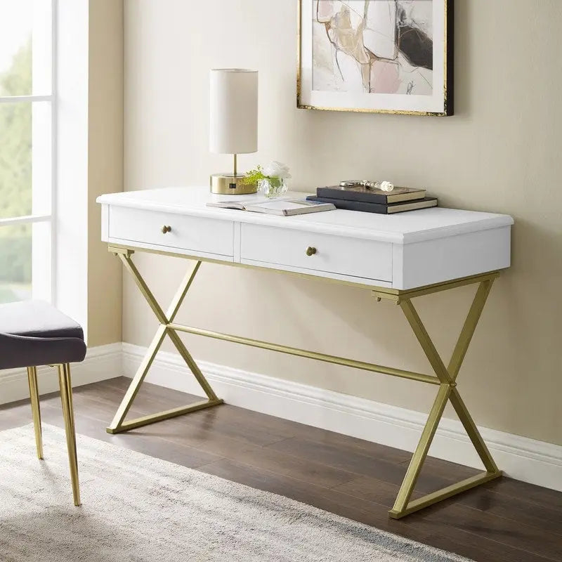 Two-Drawer Campaign Desk