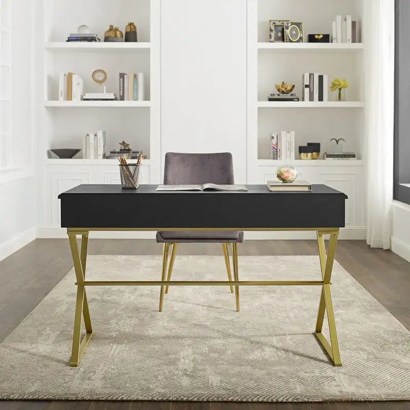 Two-Drawer Campaign Desk