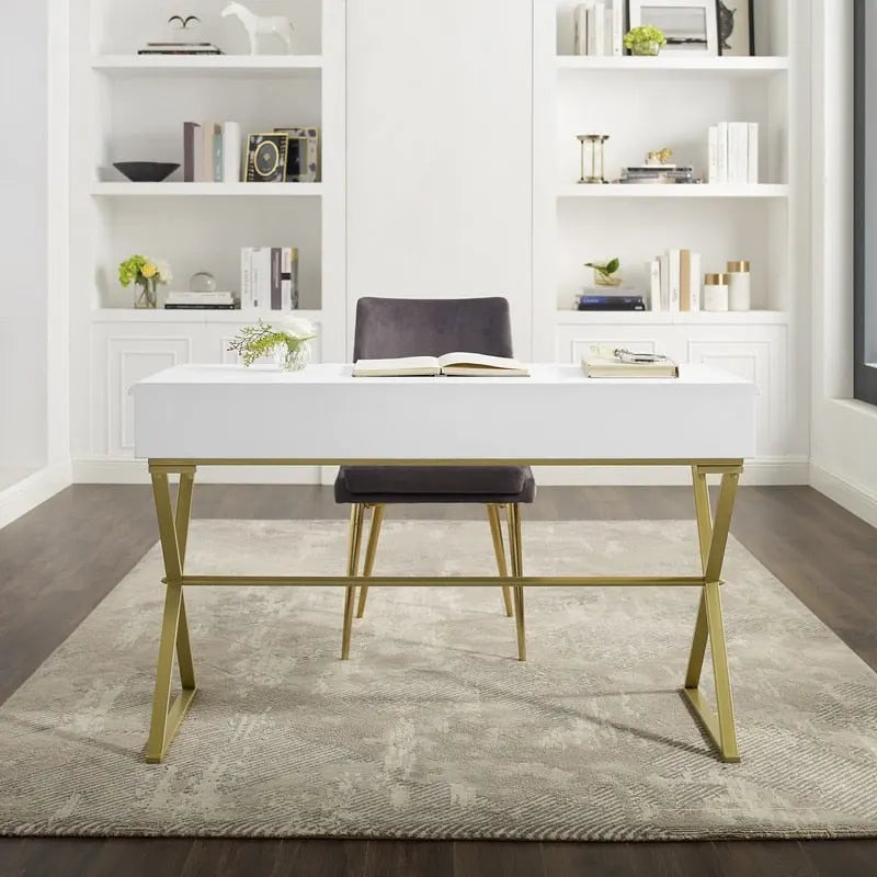 Two-Drawer Campaign Desk