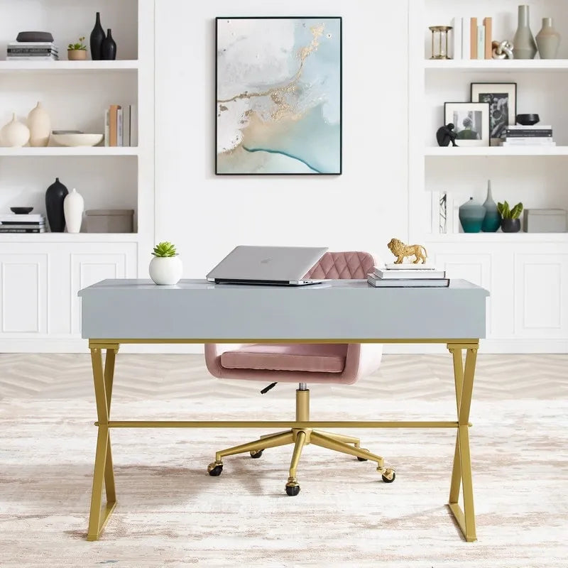 Two-Drawer Campaign Desk