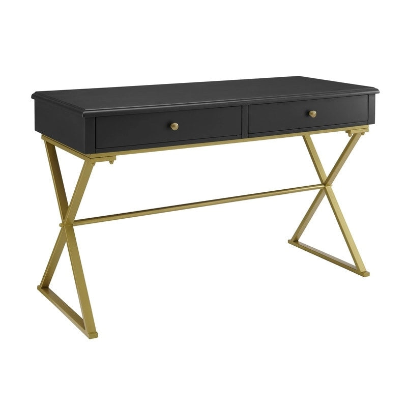Two-Drawer Campaign Desk