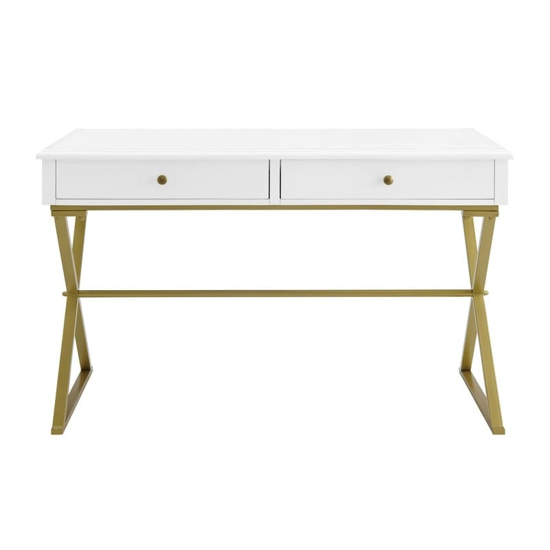 Two-Drawer Campaign Desk