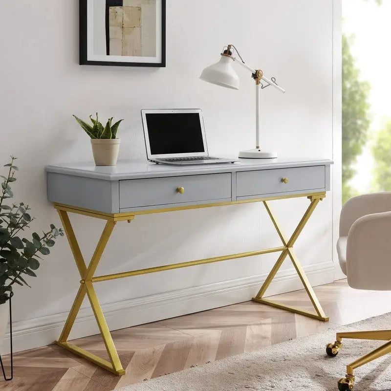 Two-Drawer Campaign Desk