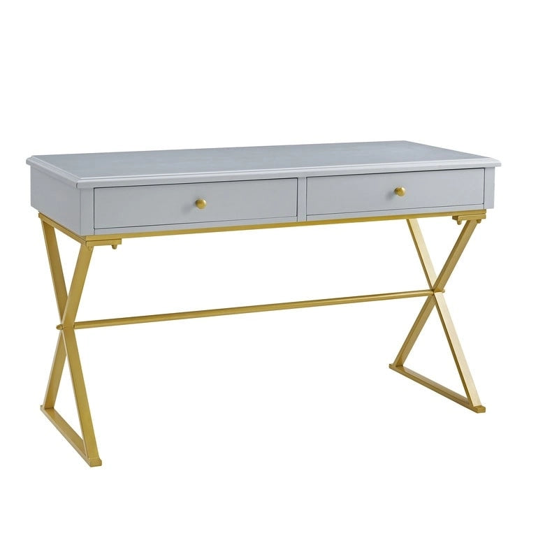 Two-Drawer Campaign Desk