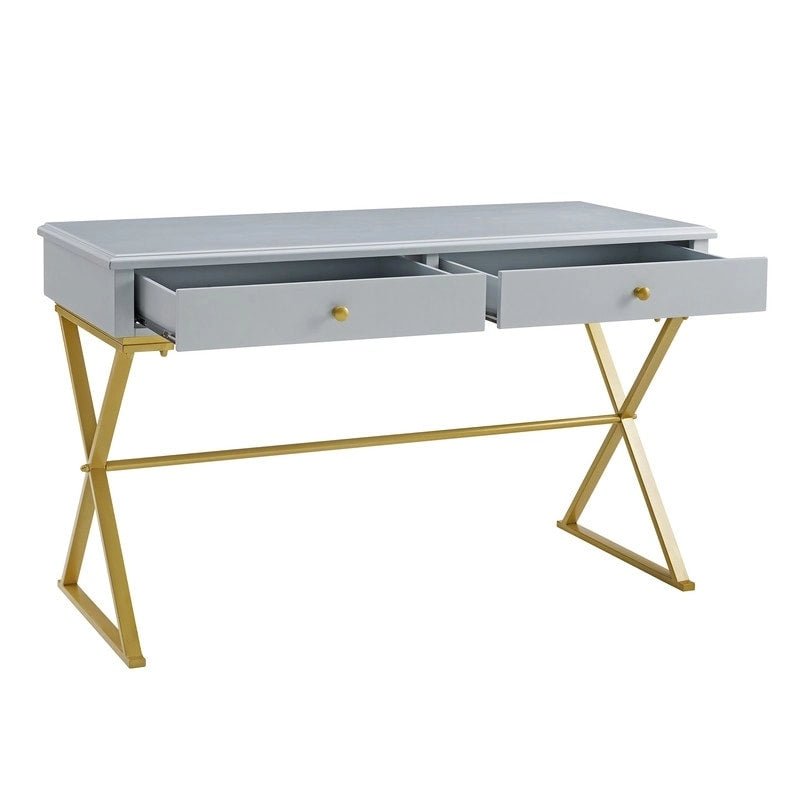 Two-Drawer Campaign Desk