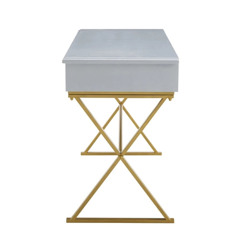 Two-Drawer Campaign Desk