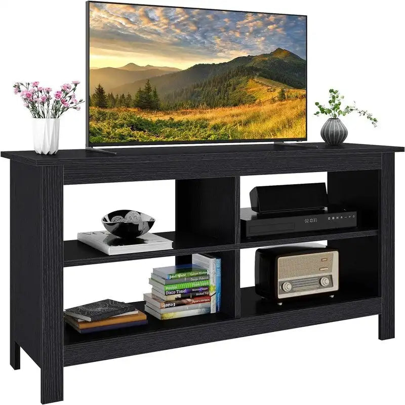 4 Cubby Television Stands - 13.8D x 43.3W x 22.8H