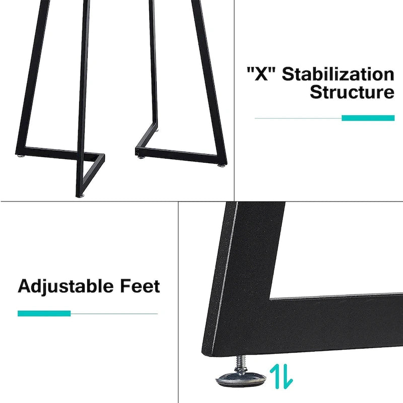 31.5 Round Dining Table Modern Leisure Table with Metal Leg