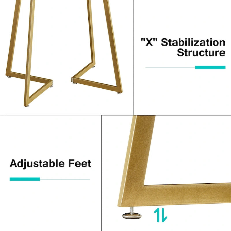31.5 Round Dining Table Modern Leisure Table with Metal Leg