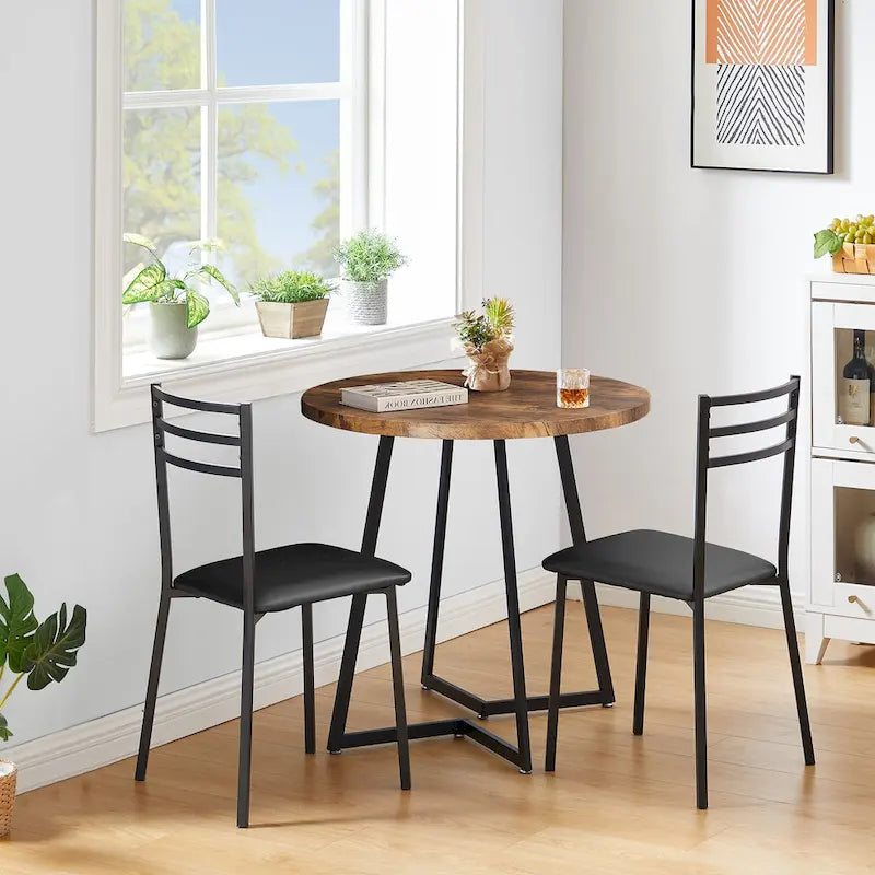 31.5 Round Dining Table Modern Leisure Table with Metal Leg