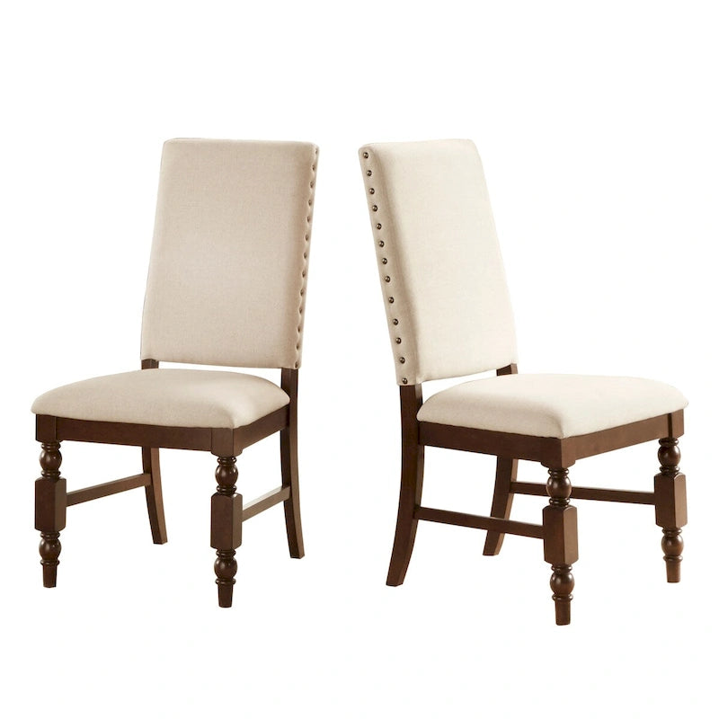 Nailhead Upholstered Dining Chairs (Set of 2)
