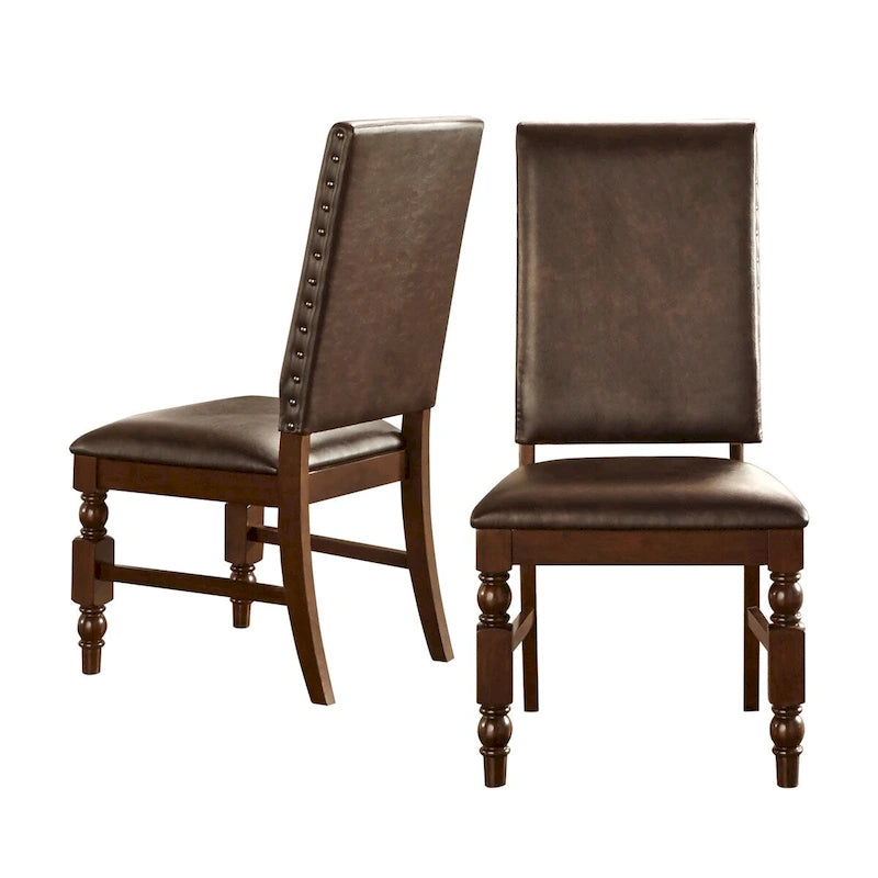 Nailhead Upholstered Dining Chairs (Set of 2)