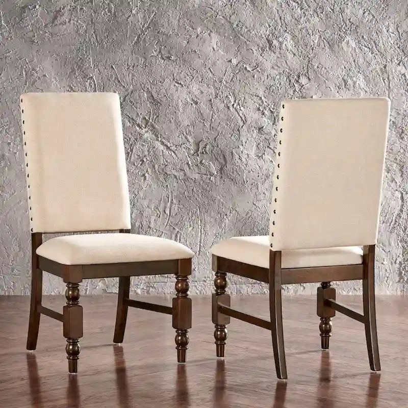 Nailhead Upholstered Dining Chairs (Set of 2)
