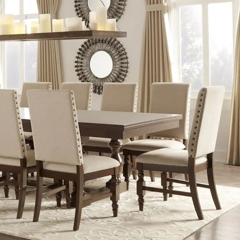 Nailhead Upholstered Dining Chairs (Set of 2)