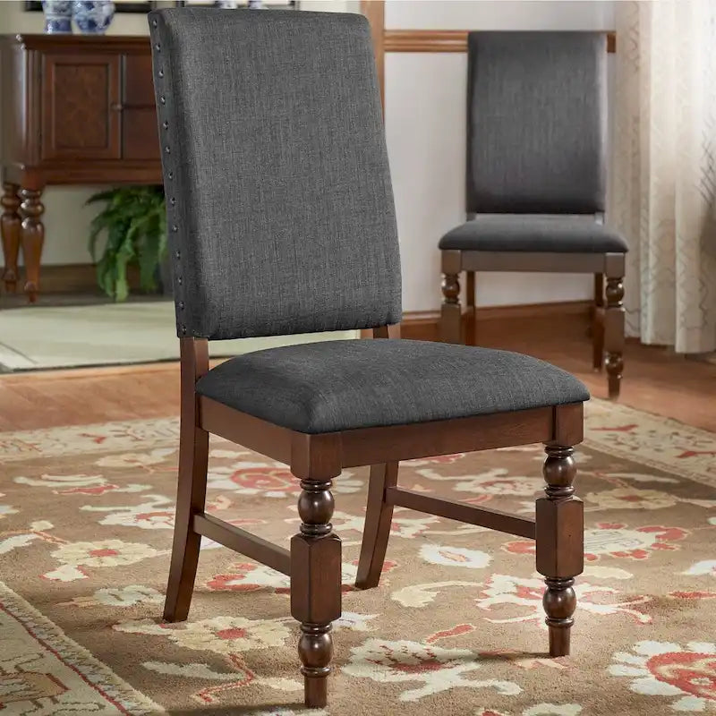 Nailhead Upholstered Dining Chairs (Set of 2)