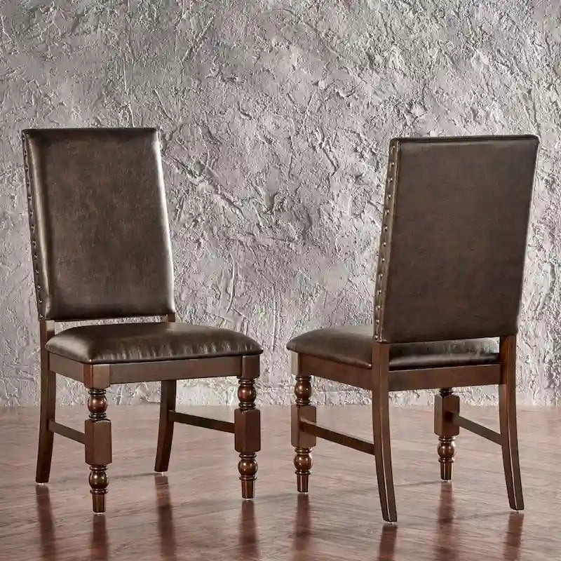 Nailhead Upholstered Dining Chairs (Set of 2)