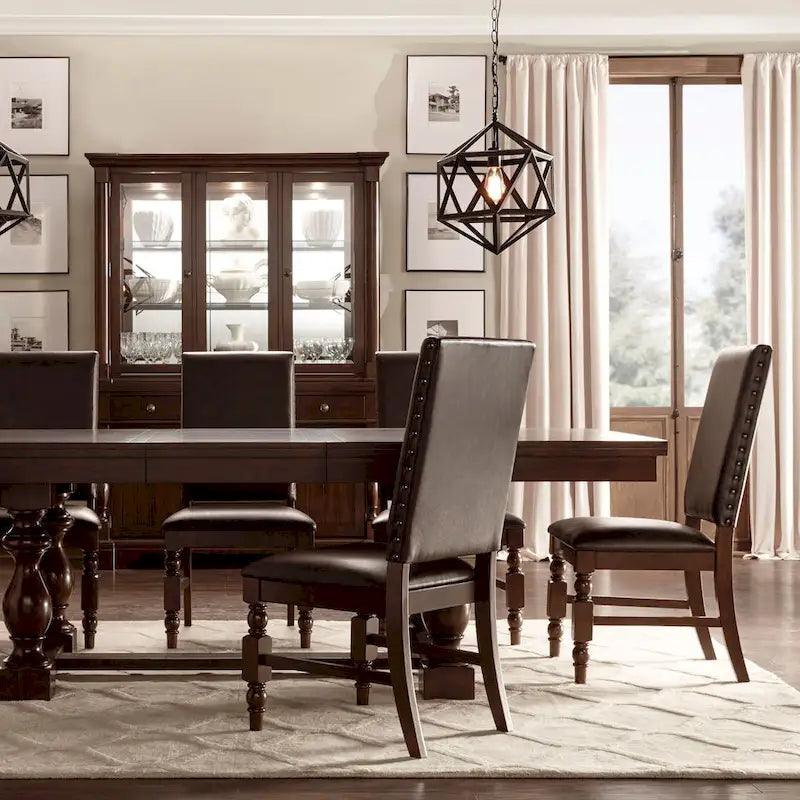 Nailhead Upholstered Dining Chairs (Set of 2)
