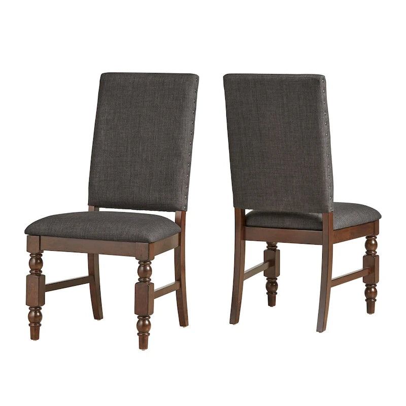 Nailhead Upholstered Dining Chairs (Set of 2)